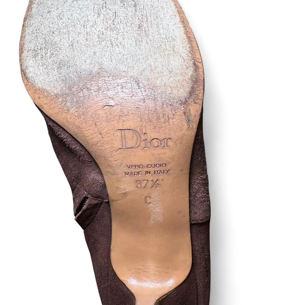 Vintage Dior Brown Suede Boots - Picture 5 of 5